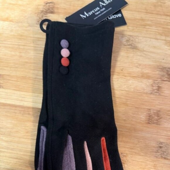 Retro Faux Suede gloves with multi color blocking - NWT - Picture 14 of 16